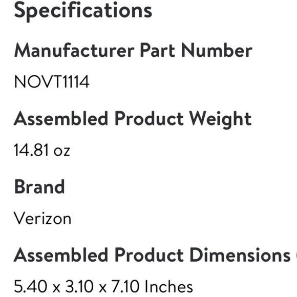 Verizon Novatel 4Gβ LTE Broadband Wireless Router with Voice Model T1114 EUC - Picture 13 of 13